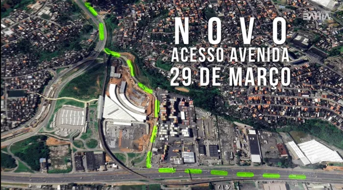 Novo acesso à Avenida 29 de Março é liberado a partir deste sábado (10)