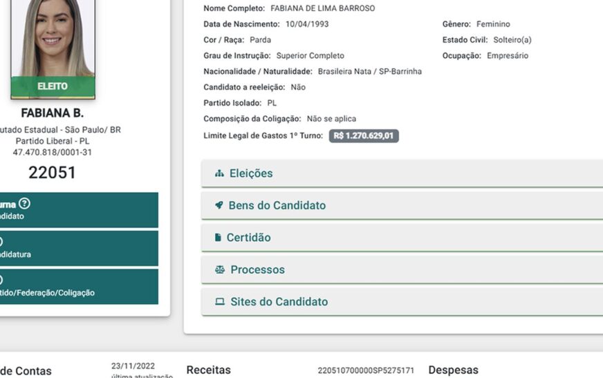 Deputada que fez blackface em SP declarou-se parda à Justiça Eleitoral