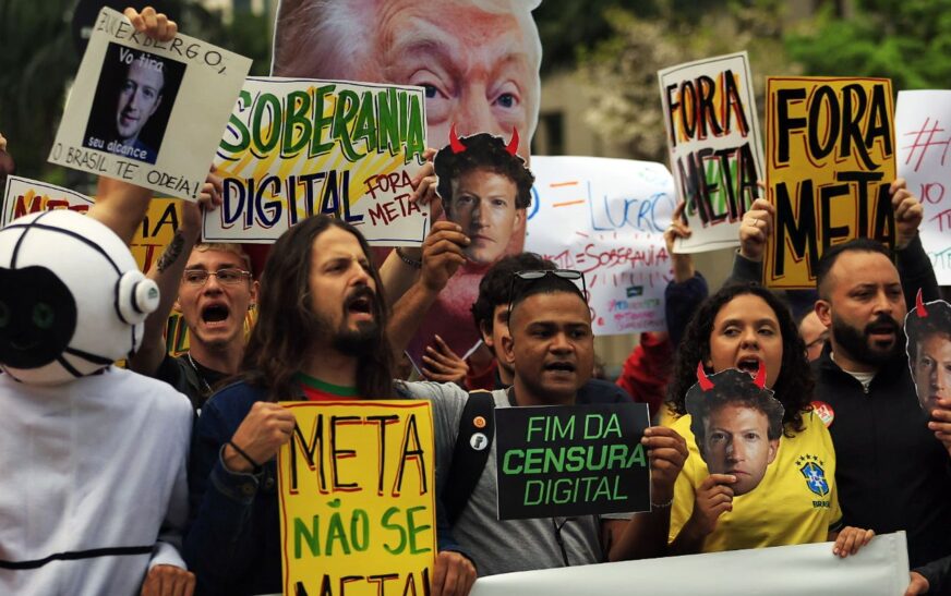 Ato em São Paulo cobra neutralidade da Meta nas eleições